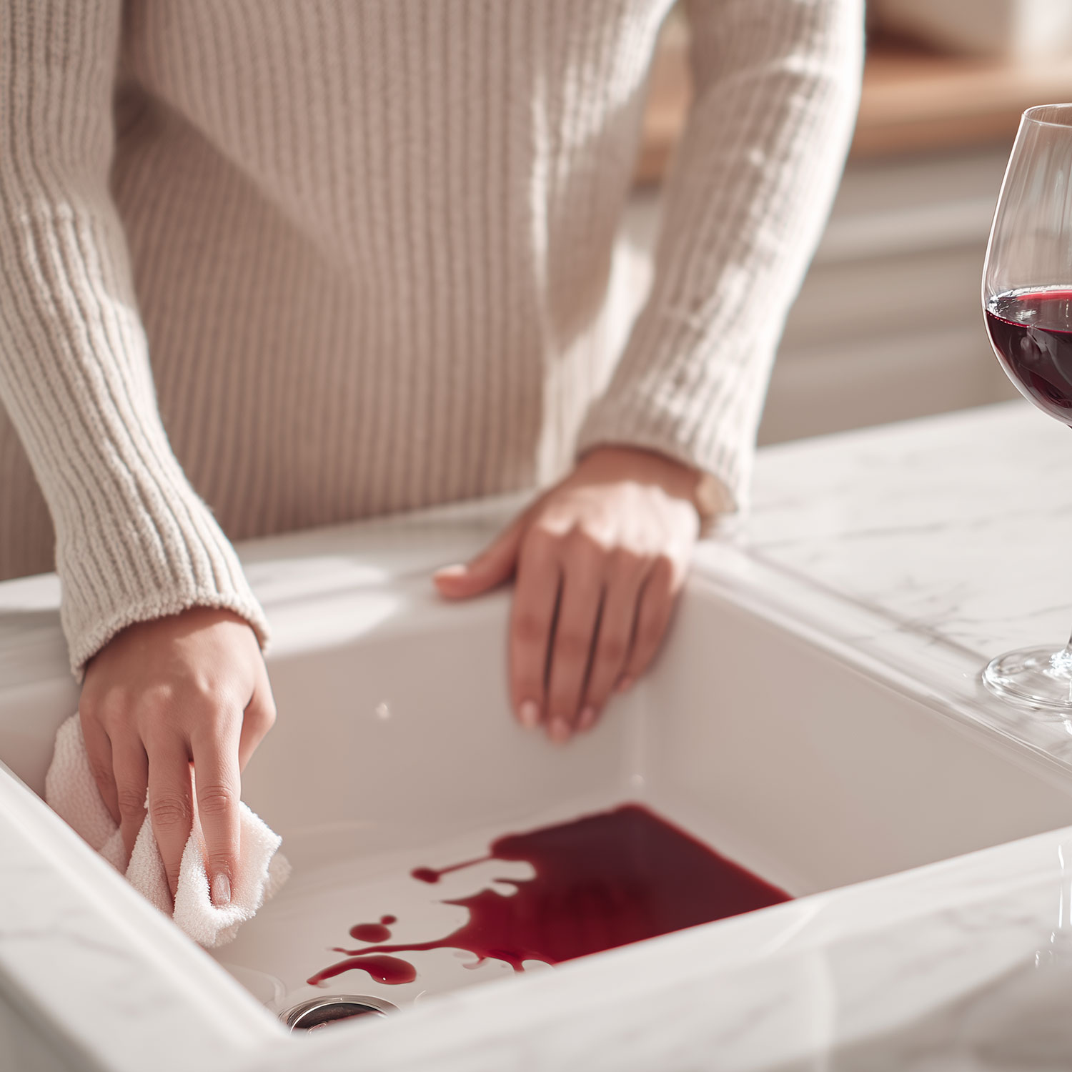 Πώς να αποτρέψετε και να αφαιρέσετε λεκέδες από τρόφιμα από λευκούς κεραμικούς νεροχύτες